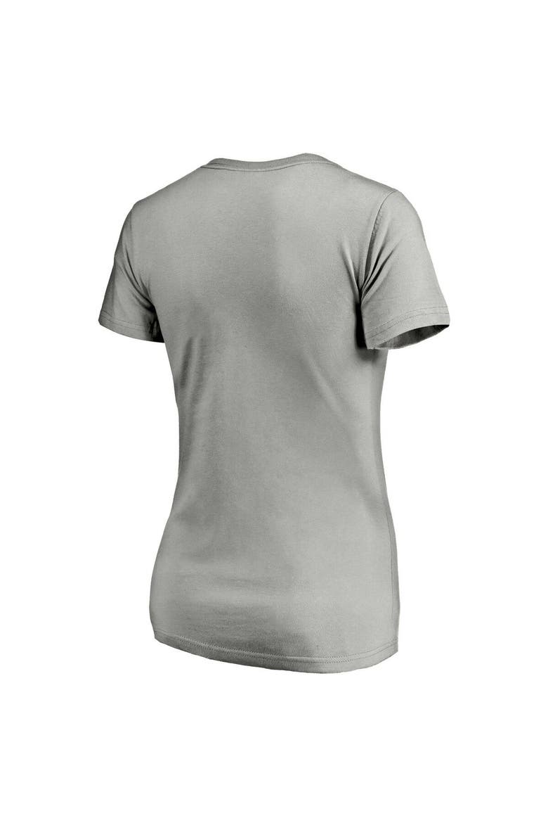 Women's Fanatics Branded Heathered Gray Chicago White Sox Core Official Logo V-Neck T-Shirt, Alternate, color, Heather Gray