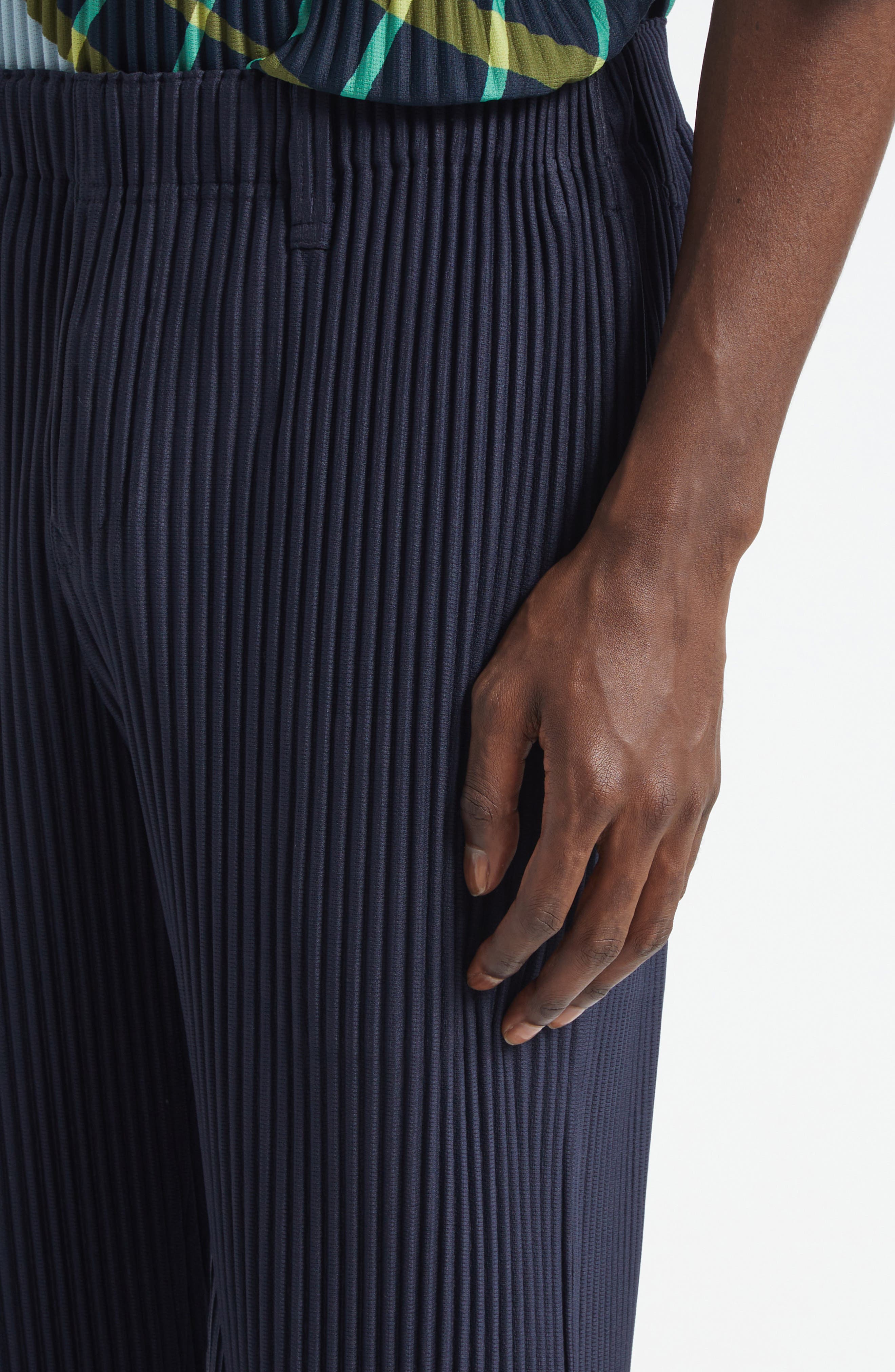 Homme Plissé Issey Miyake Basics Pleated Straight Leg Pants (Men