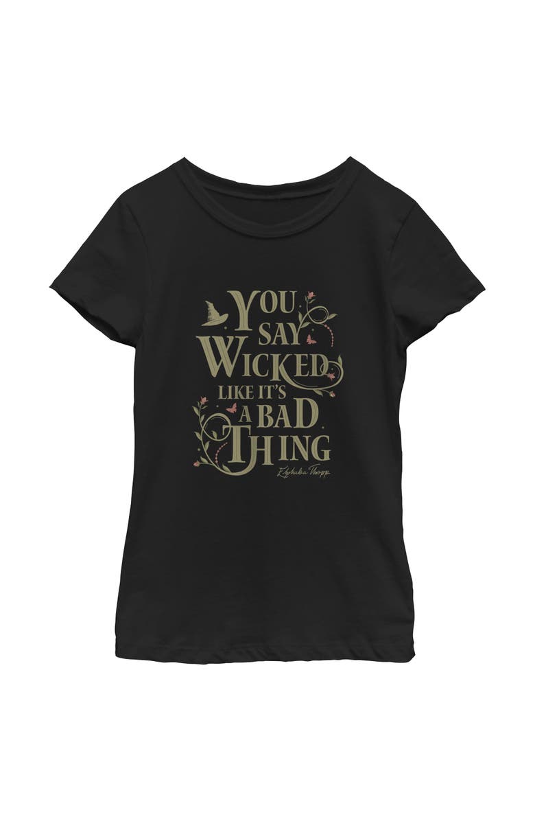 Wicked: For Good Girl's Wicked For Good You Say It Like It's a Bad Thing  Graphic T-Shirt, Main, color, Black
