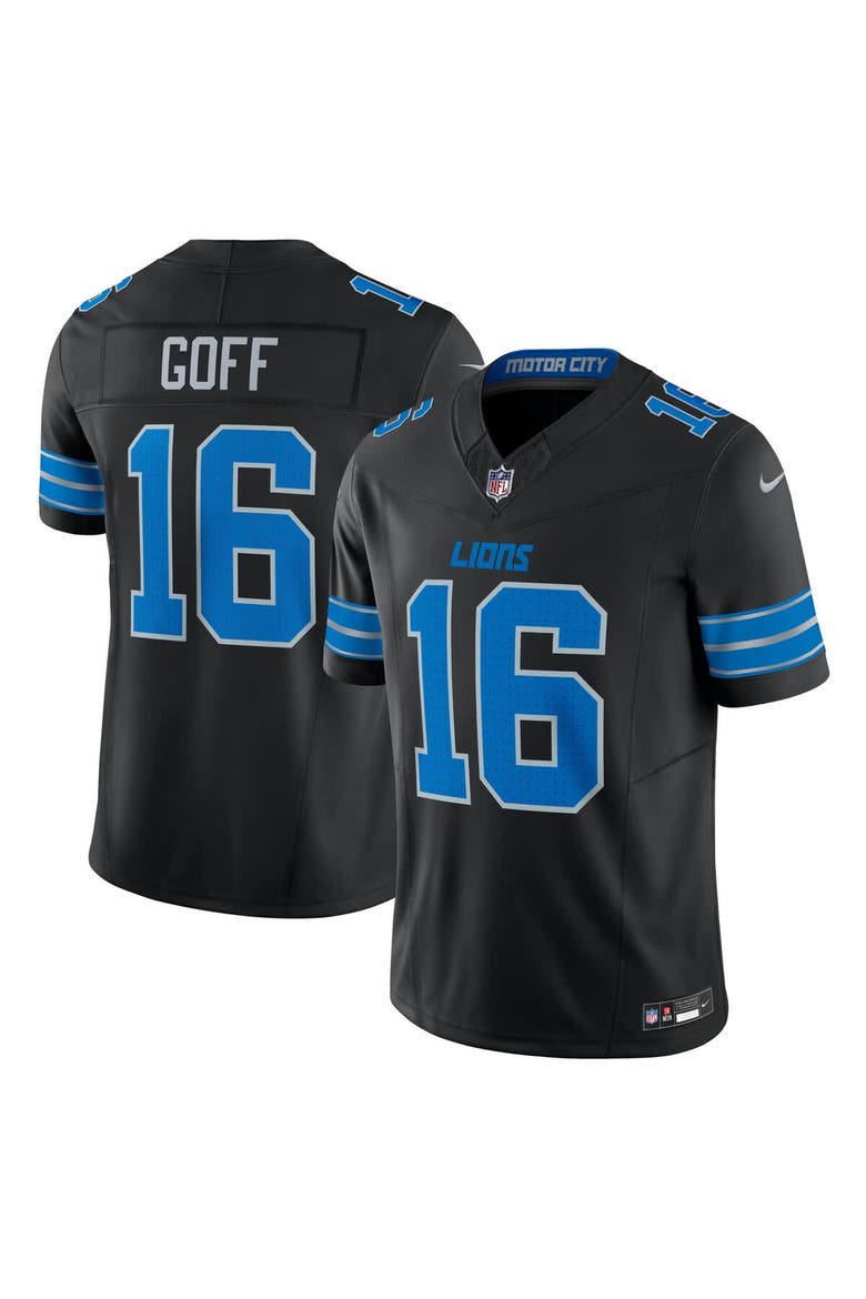Men's Nike Jared Goff Black Detroit Lions Vapor F.U.S.E. Limited Jersey, Main, color, Black