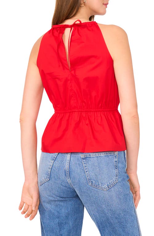 1.state Keyhole Peplum Tank In Red