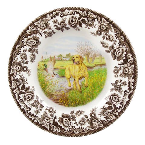 Woodland Hunting Dogs 8" Salad Plate