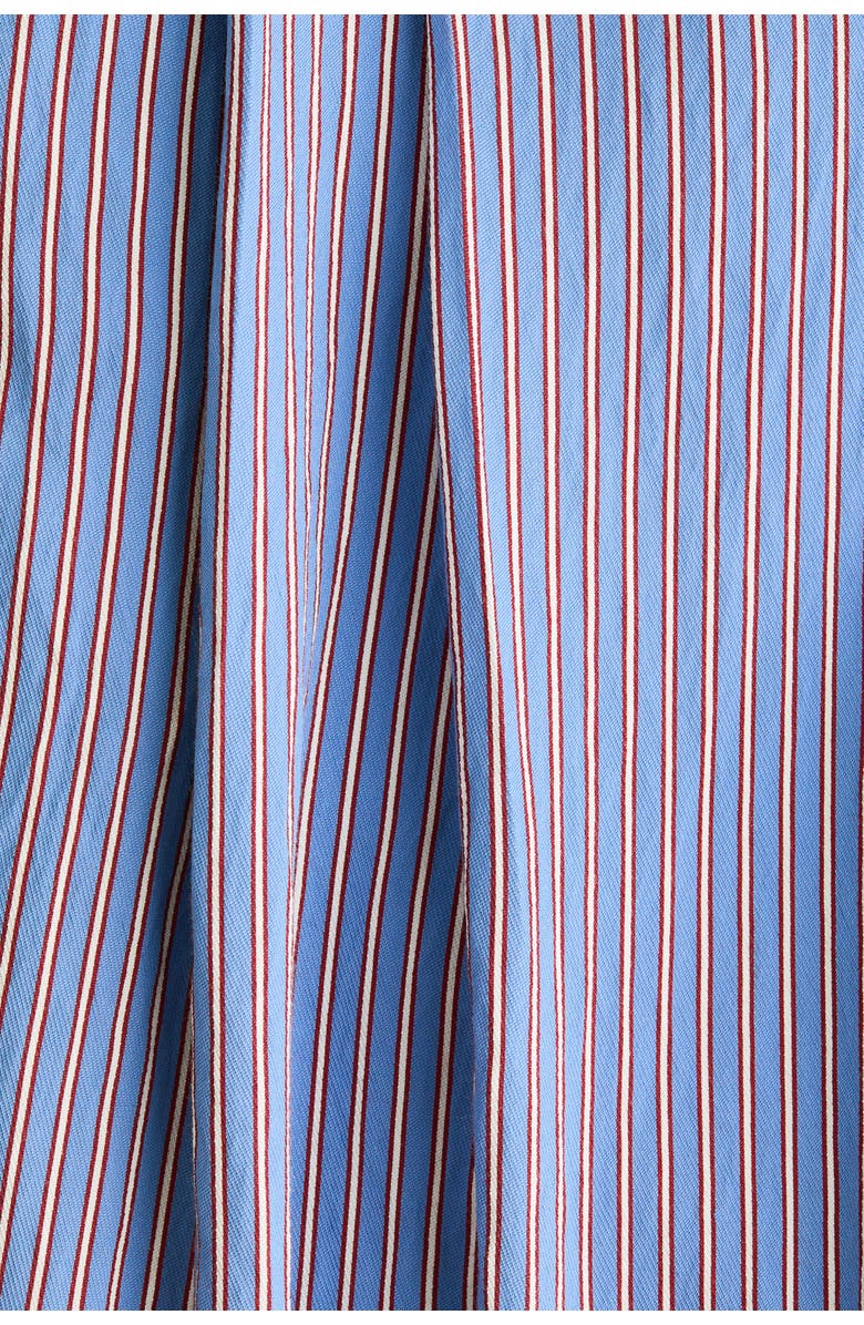 H&M Straight Pull-on Trousers, Alternate, color, Blue/Striped