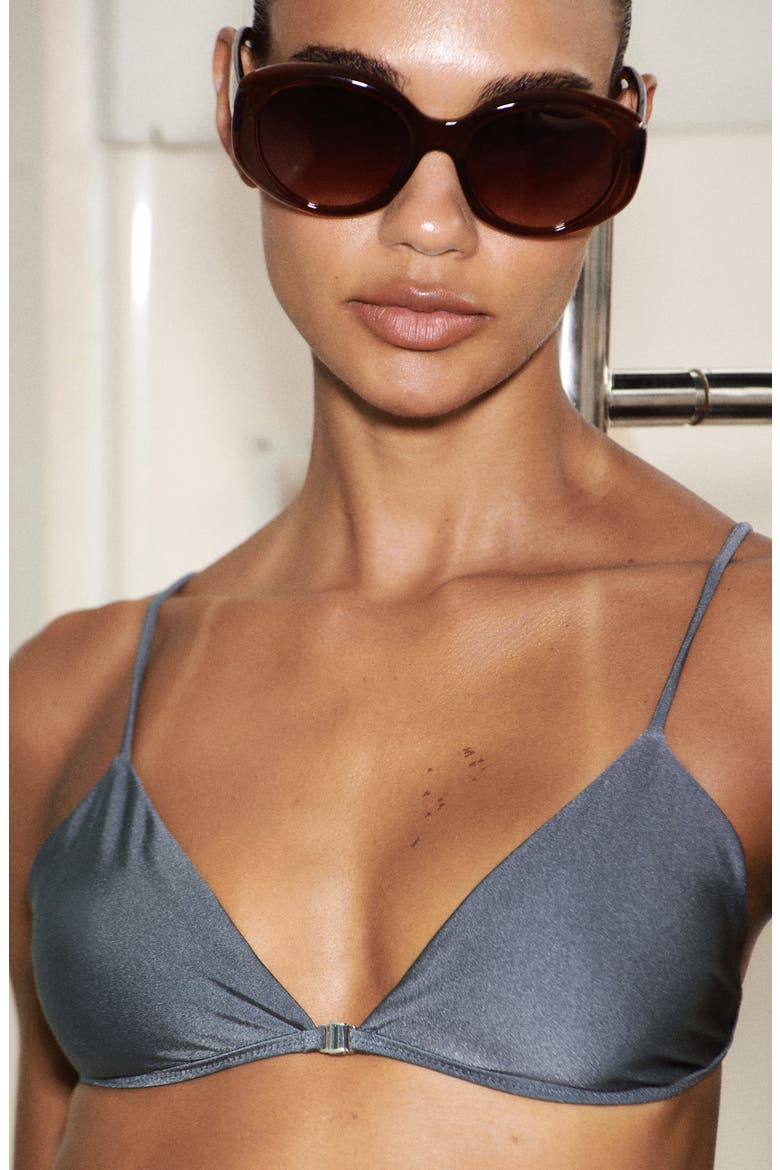 Triangle Bikini Top, Alternate, color, BLUE