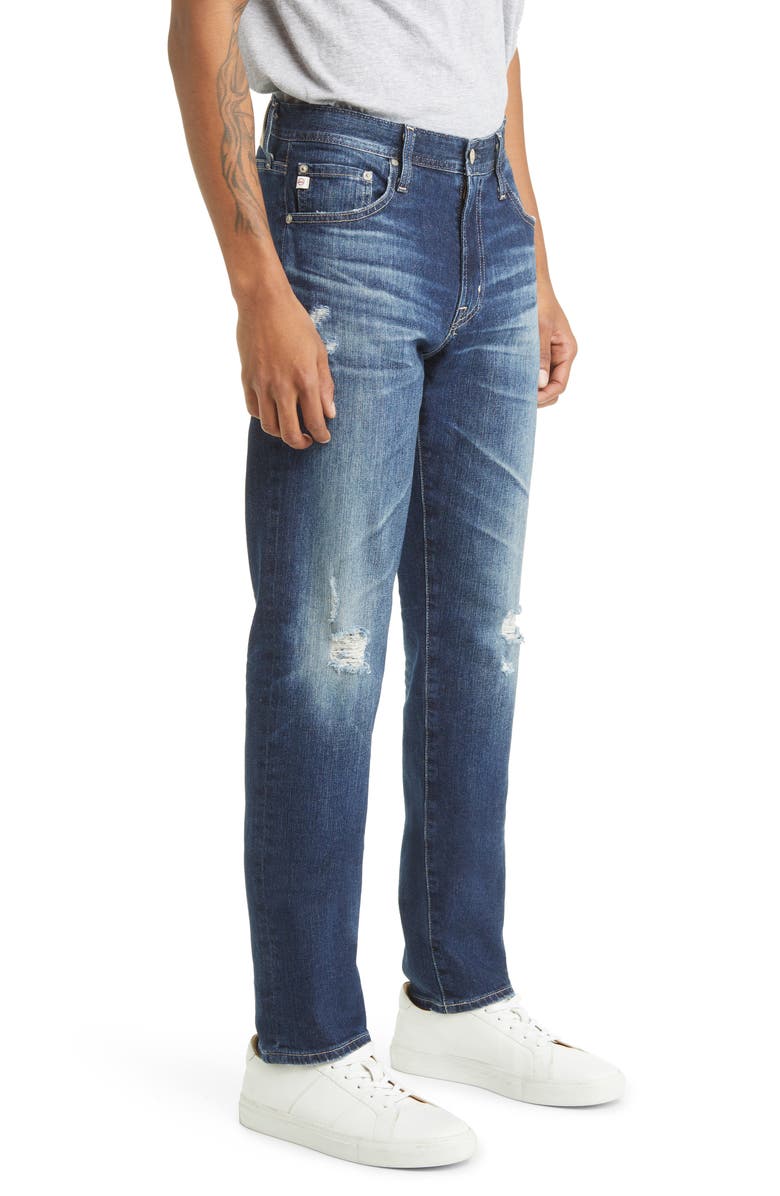 AG Tellis Slim Fit Stretch Jeans, Alternate, color, 9 Years Solar Ray Destructed