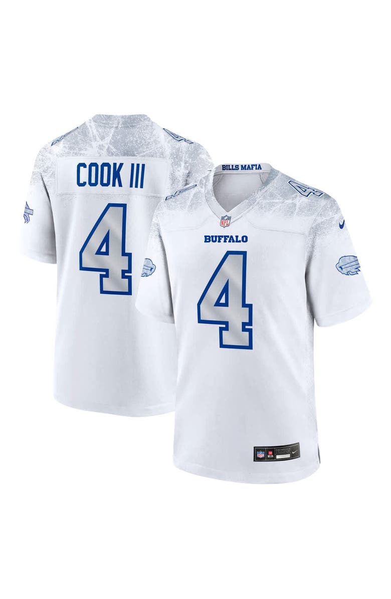 Nike Men's Nike James Cook III White Buffalo Bills 2025 Rivalries Collection Game Jersey, Main, color, 
