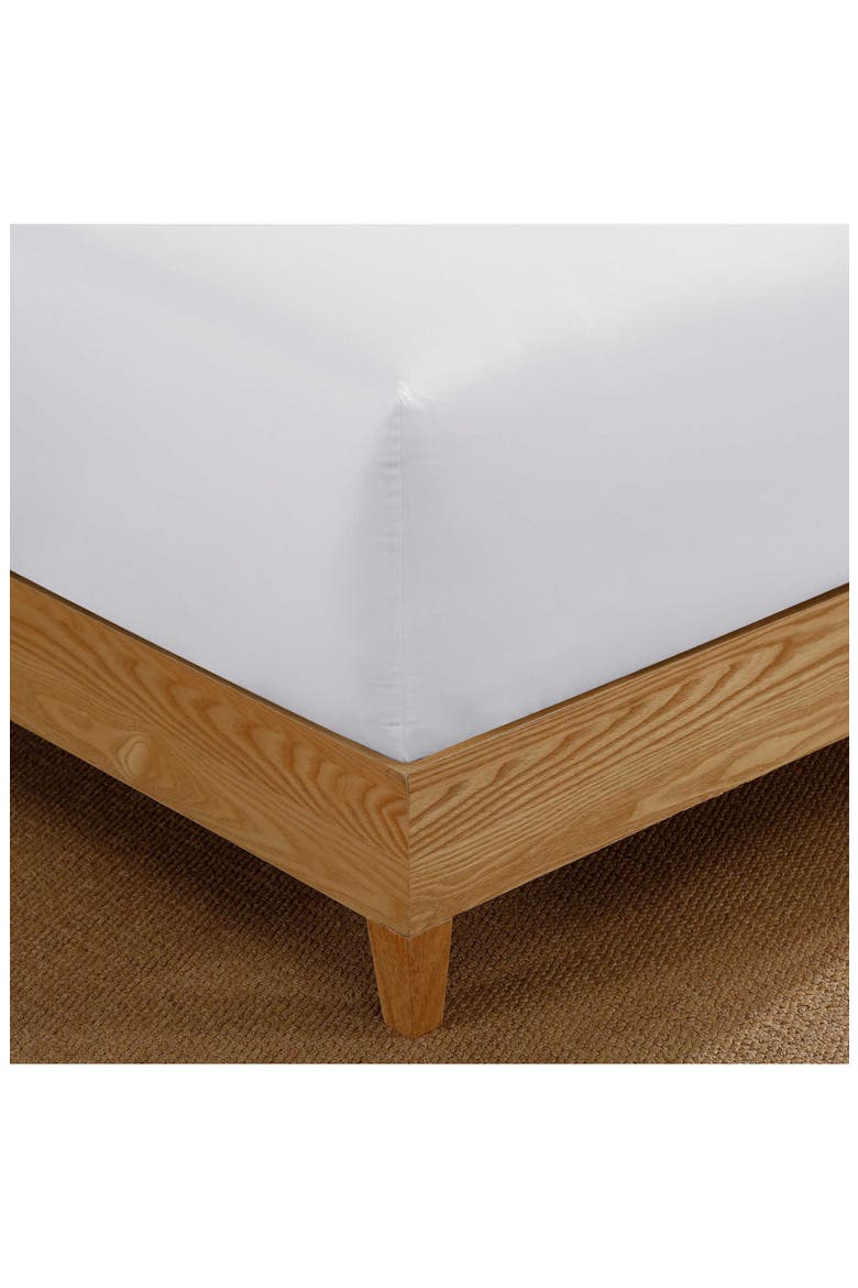 Essentials Cotton Fitted Sheet, Alternate, color, WHITE