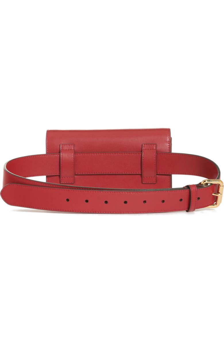 Fendi Liberty Logo Calfskin Leather Belt Bag, Alternate, color,