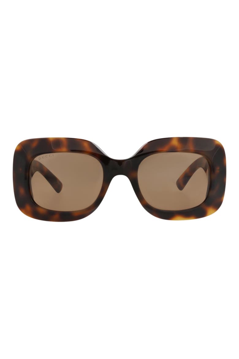 GG1695S 54mm Square Sunglasses, Main, color, HAVANA HAVANA BROWN