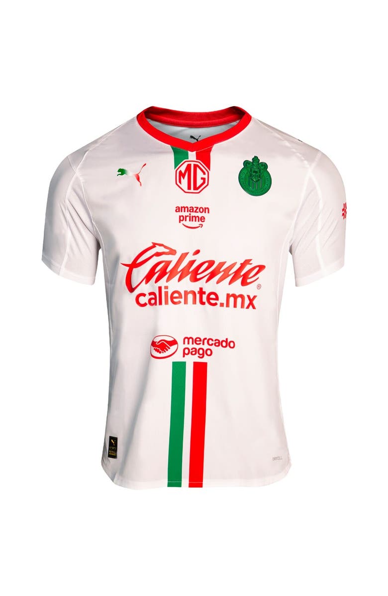 PUMA Men's Puma White Chivas 2025/26 Away Authentic Jersey, Alternate, color, White