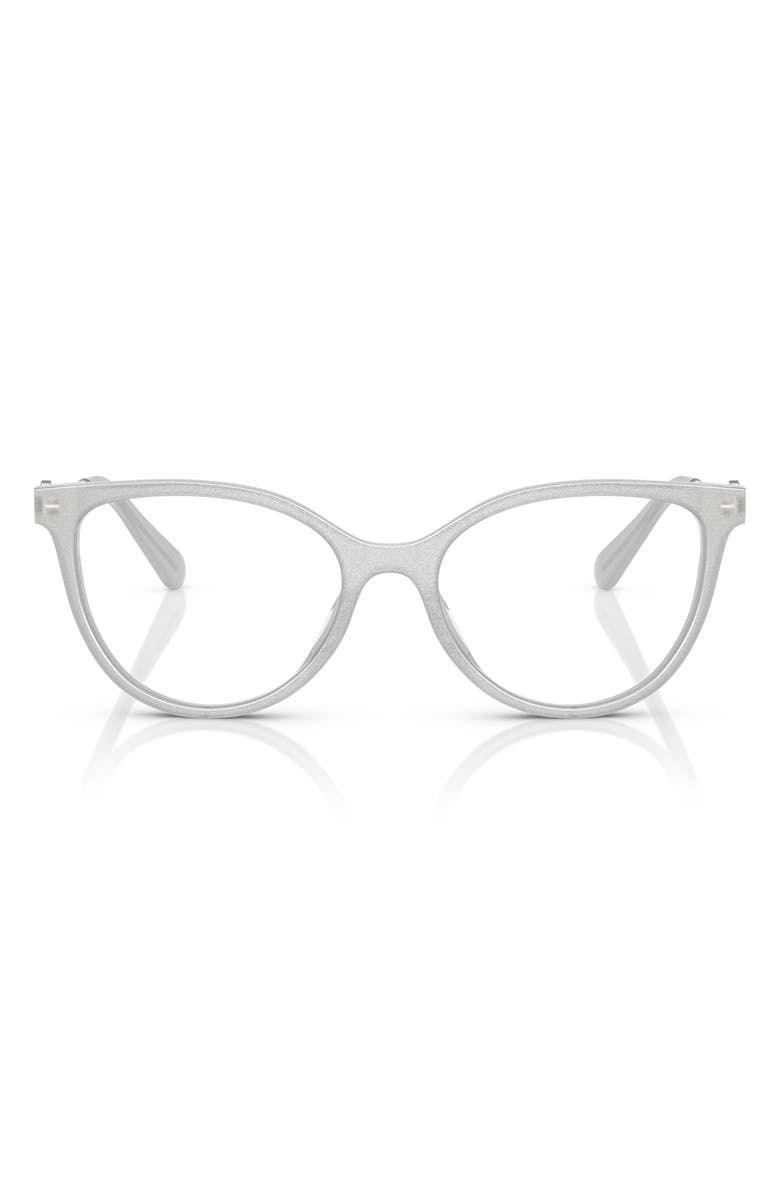Tory Burch 53mm Cat Eye Optical Glasses, Main, color, Grey