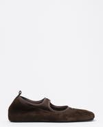 Bimba y Lola Suede Tricot Ballerina Flats