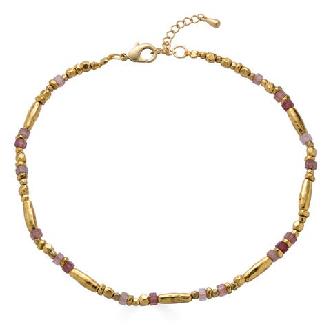 Strawberry Quartz Bead Necklace