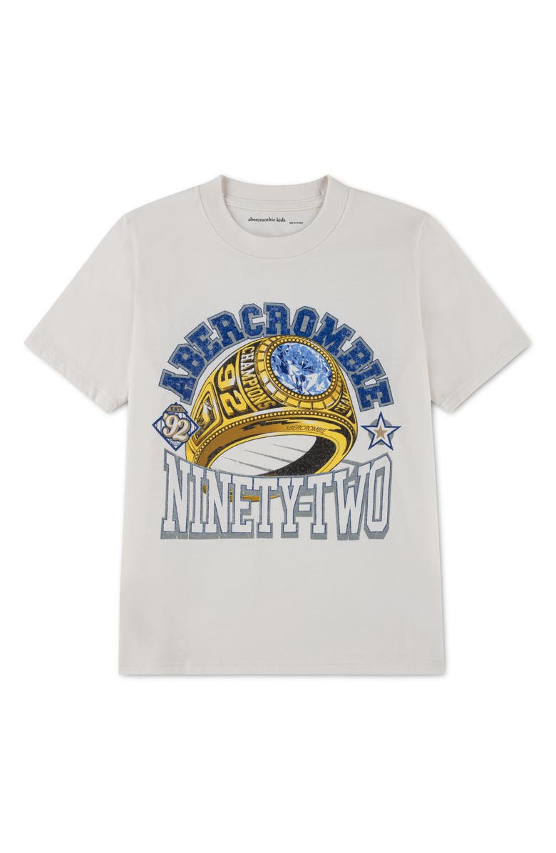 abercrombie kids Kids' Championship Ring Graphic T-Shirt, Main, color, Jet Stream
