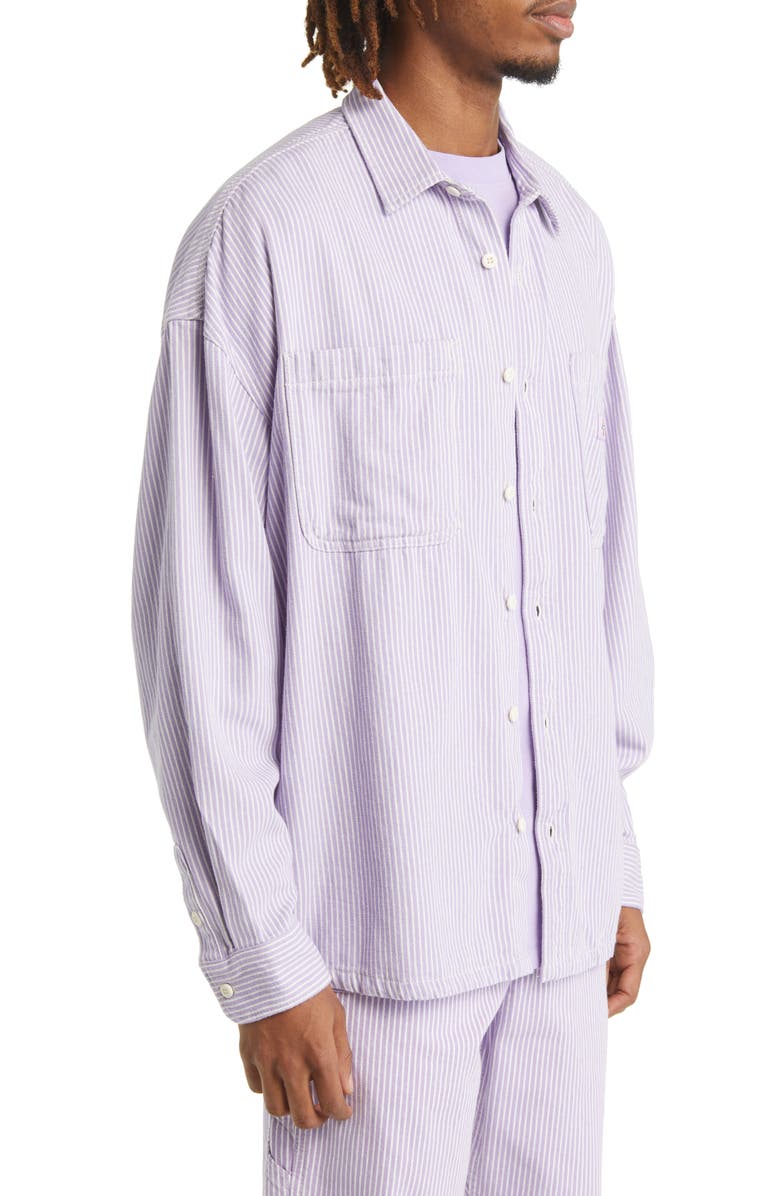 Dickies Hickory Stripe Cotton Button-Up Shirt, Alternate, color, 