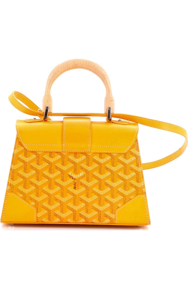Pre-Owned Goyard Structured Saigon Top Handle Bag Coated Canvas with Leather Mini, Alternate, color, Yellow