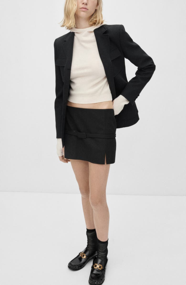 MANGO Belted Miniskirt, Alternate, color, 