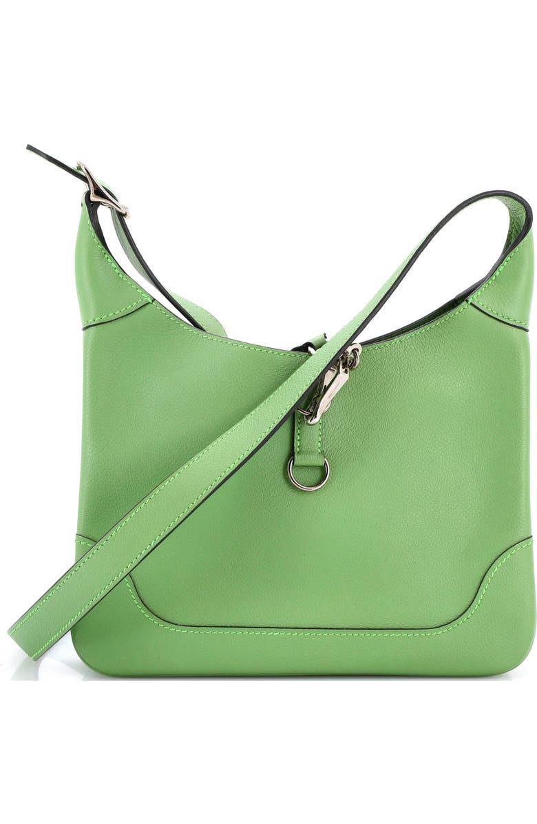 Pre-Owned Hermes Trim Duo Bag Evercolor 24, Main, color, Vert Criquet