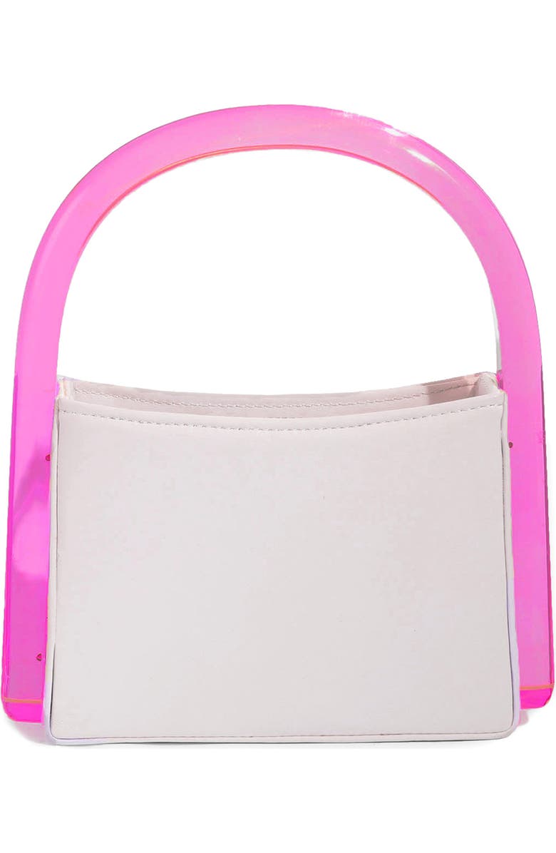 L’alingi Neon Resin Top Handle Leather Bag, Main, color,