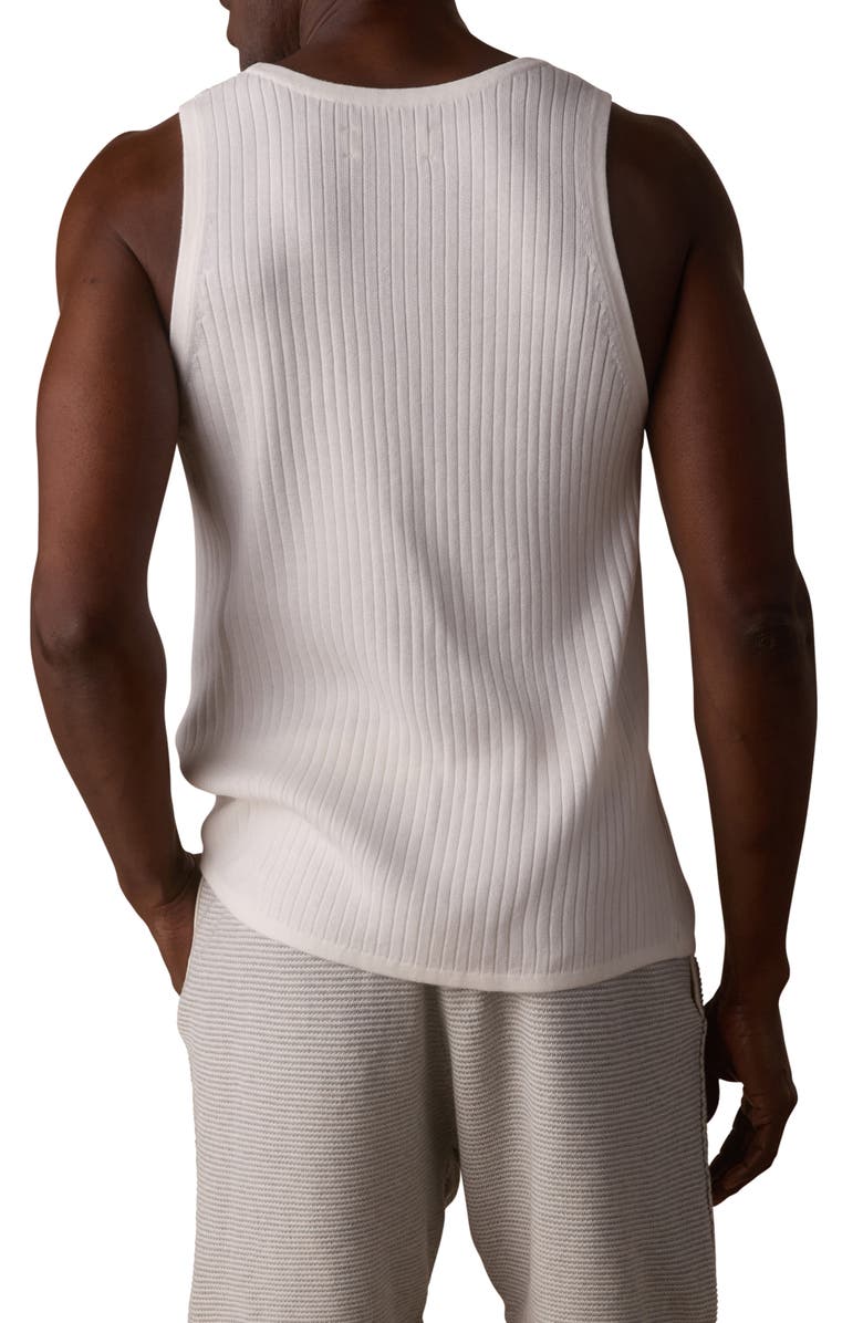 The Normal Brand The Undershirt Rib Tank, Alternate, color, Ivory