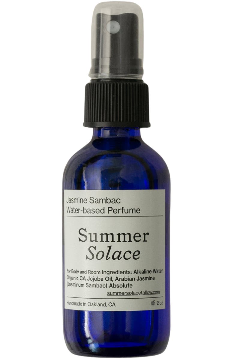 Summer Solace Tallow Jasmine Sambac with Rose Ormus Water-Based Perfume Mist, Alternate, color, Dark Blue