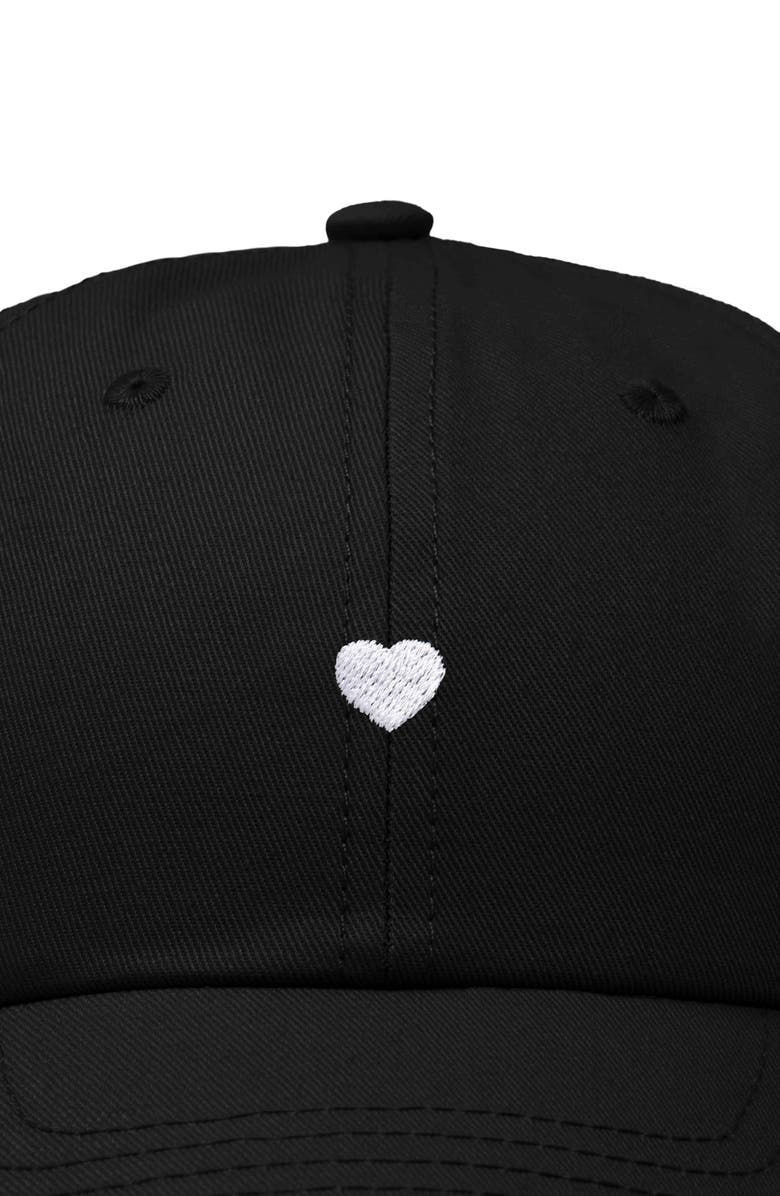 Dalix Lil Heart Dad Cap, Alternate, color, Black