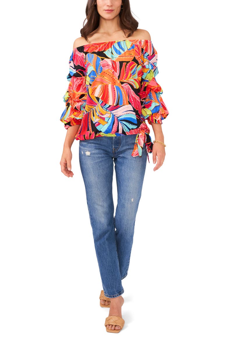 Vince Camuto Off the Shoulder Balloon Sleeve Top, Alternate, color, 