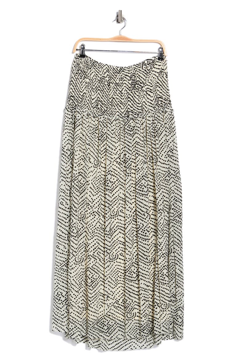 Natalie Maxi Skirt, Main, color, BATIK DOT IVORY/ BLACK