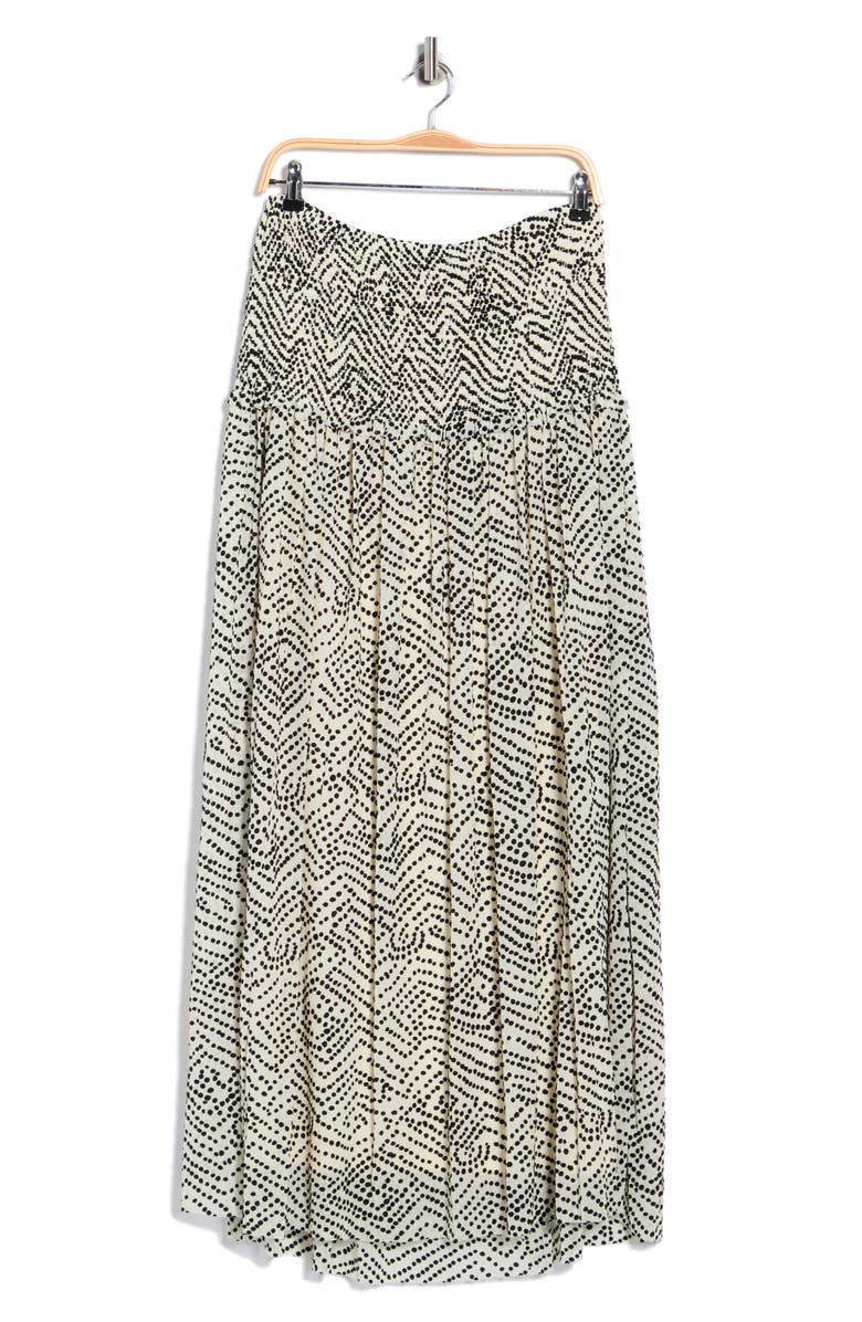 DVF Natalie Maxi Skirt, Main, color, Batik Dot Ivory/ Black