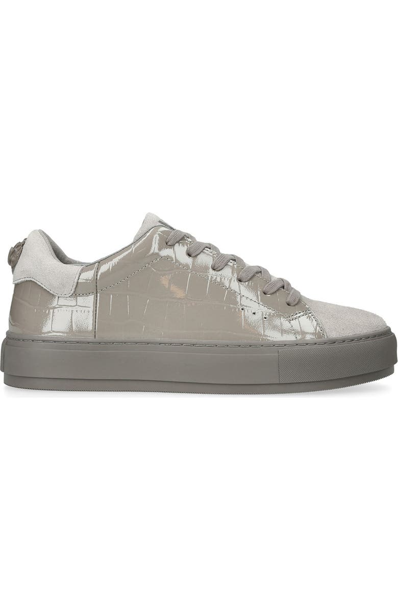 Kurt Geiger London Laney Croc Embossed Sneaker, Alternate, color, Grey