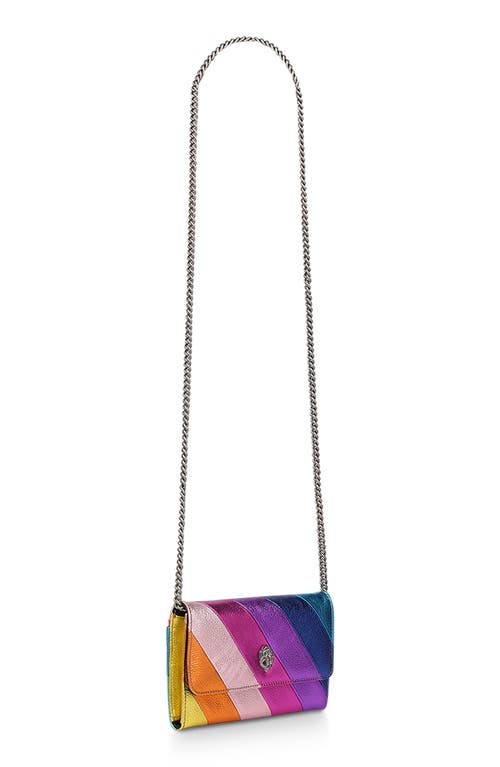 Kurt Geiger London Mini Kensington Metallic Leather Convertible Crossbody Bag In Multi