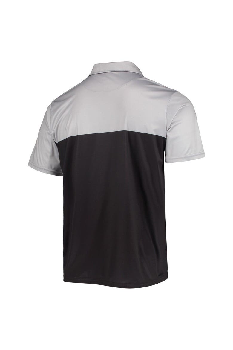 Men's FOCO Silver/Black Las Vegas Raiders Retro Colorblock Polo, Alternate, color, Gray