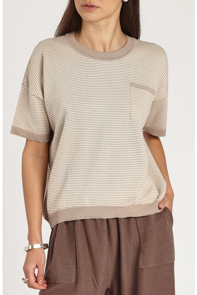 Modern Striped Tee, Main, color, Light Mauve Stripe