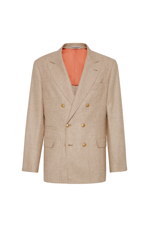 Houndstooth deconstructed blazer