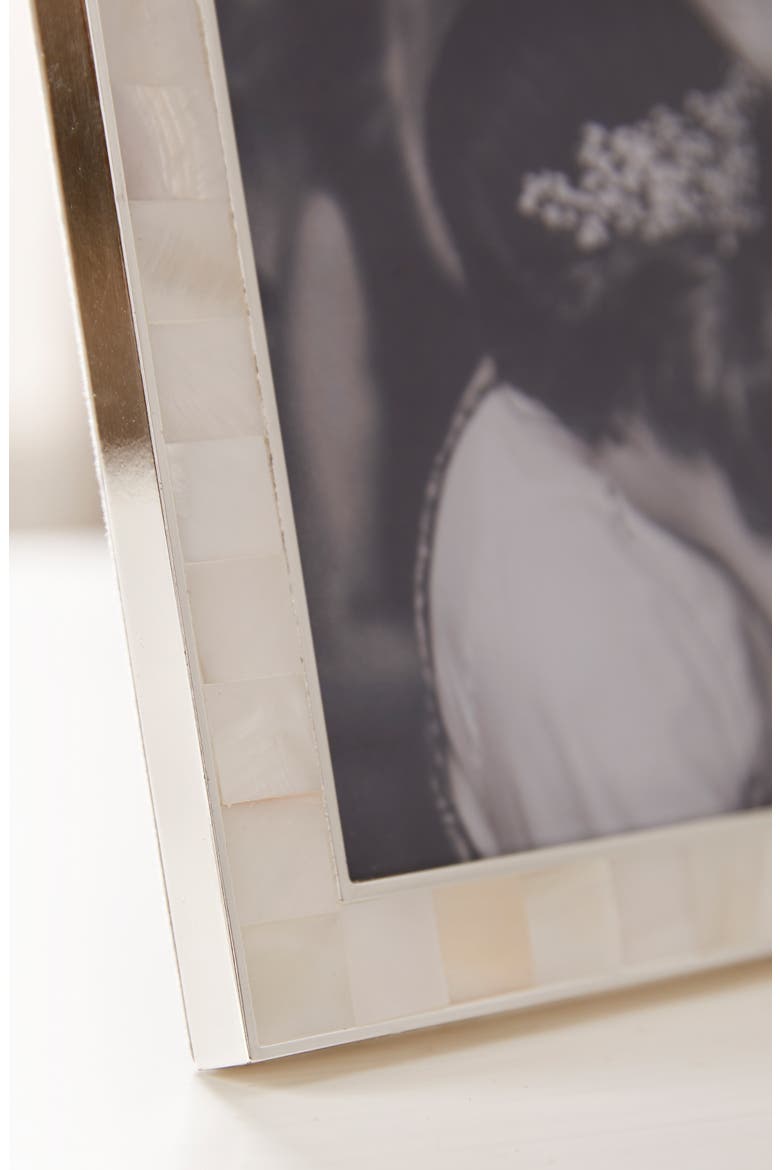 Mother-of-Pearl Picture Frame, Alternate, color, WHITE