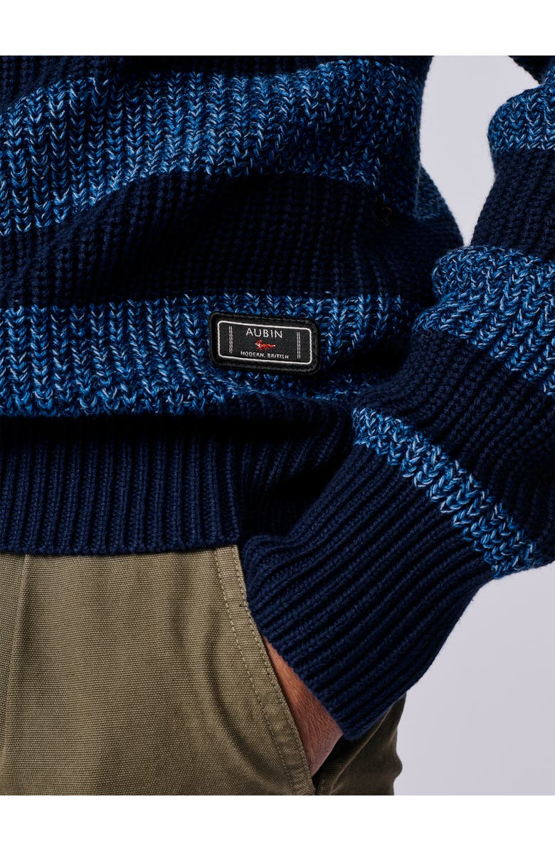 Aubin Martin Long Sleeve Crew Neck Jumper, Alternate, color, Navy Stripe