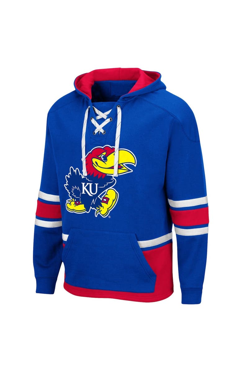 COLOSSEUM Men's Colosseum Royal Kansas Jayhawks Lace Up 3.0 Pullover Hoodie, Alternate, color,