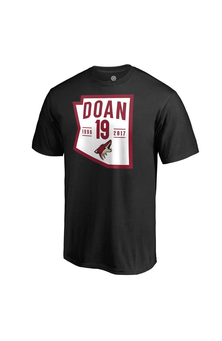 FANATICS Men's Fanatics Branded Shane Doan Black Arizona Coyotes Retirement State Fill T-Shirt, Alternate, color, 