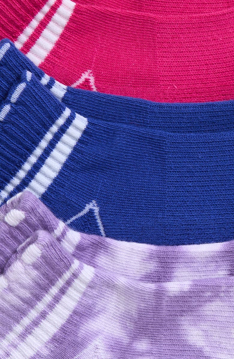 Zella Girl Kids' Assorted 2-Pack Scalloped Crew Socks, Alternate, color, Pink Berry Multi