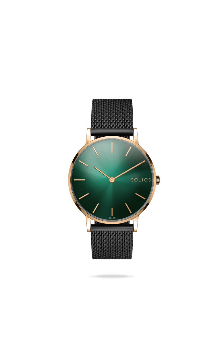 Solios Watches The Rainforest Classic | Green Dial - Rose Gold Case, Main, color, 