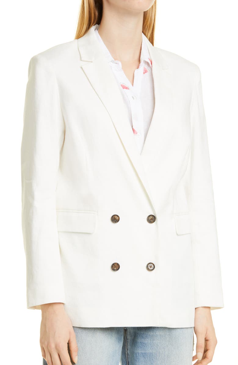 Rails Jac Double Breasted Linen Blend Blazer, Alternate, color,