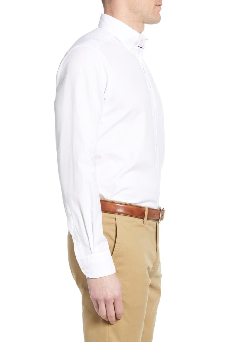 Contemporary Fit Oxford Casual Shirt, Alternate, color, WHITE