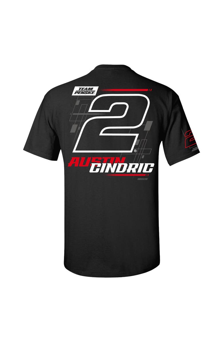 E2 APPAREL Men's Black Austin Cindric 3-Spot Lifestyle T-Shirt, Alternate, color, 