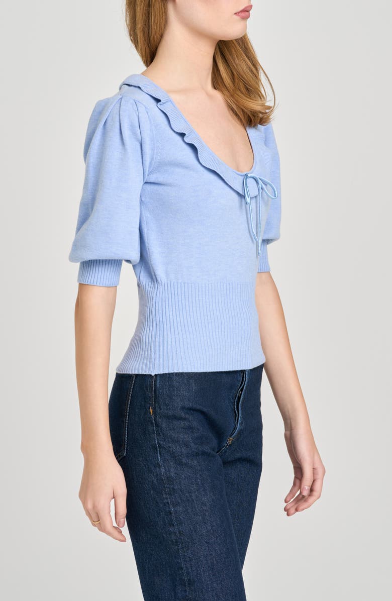 WAYF Paulina Puff Sleeve Sweater, Alternate, color, Cornflower