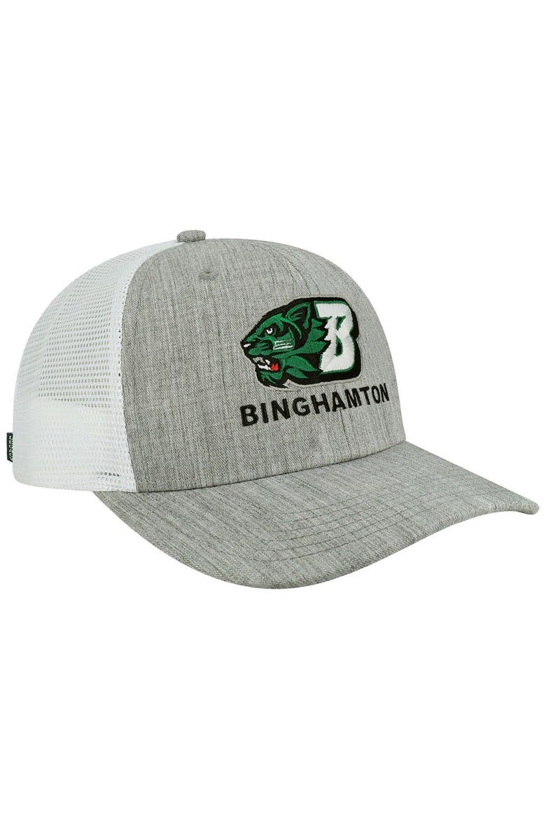 Men's Legacy Athletic Heather Gray/White Binghamton Bearcats The Champ Trucker Snapback Hat, Alternate, color, Heather Gray