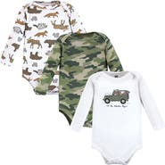 Hudson Baby Cotton Long-Sleeve Bodysuits 3-Pack