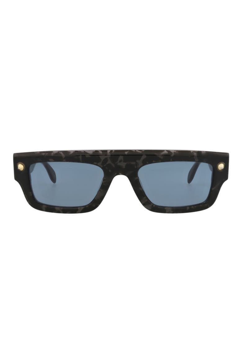 52mm Rectangle Sunglasses, Main, color, HAVANA HAVANA BLUE