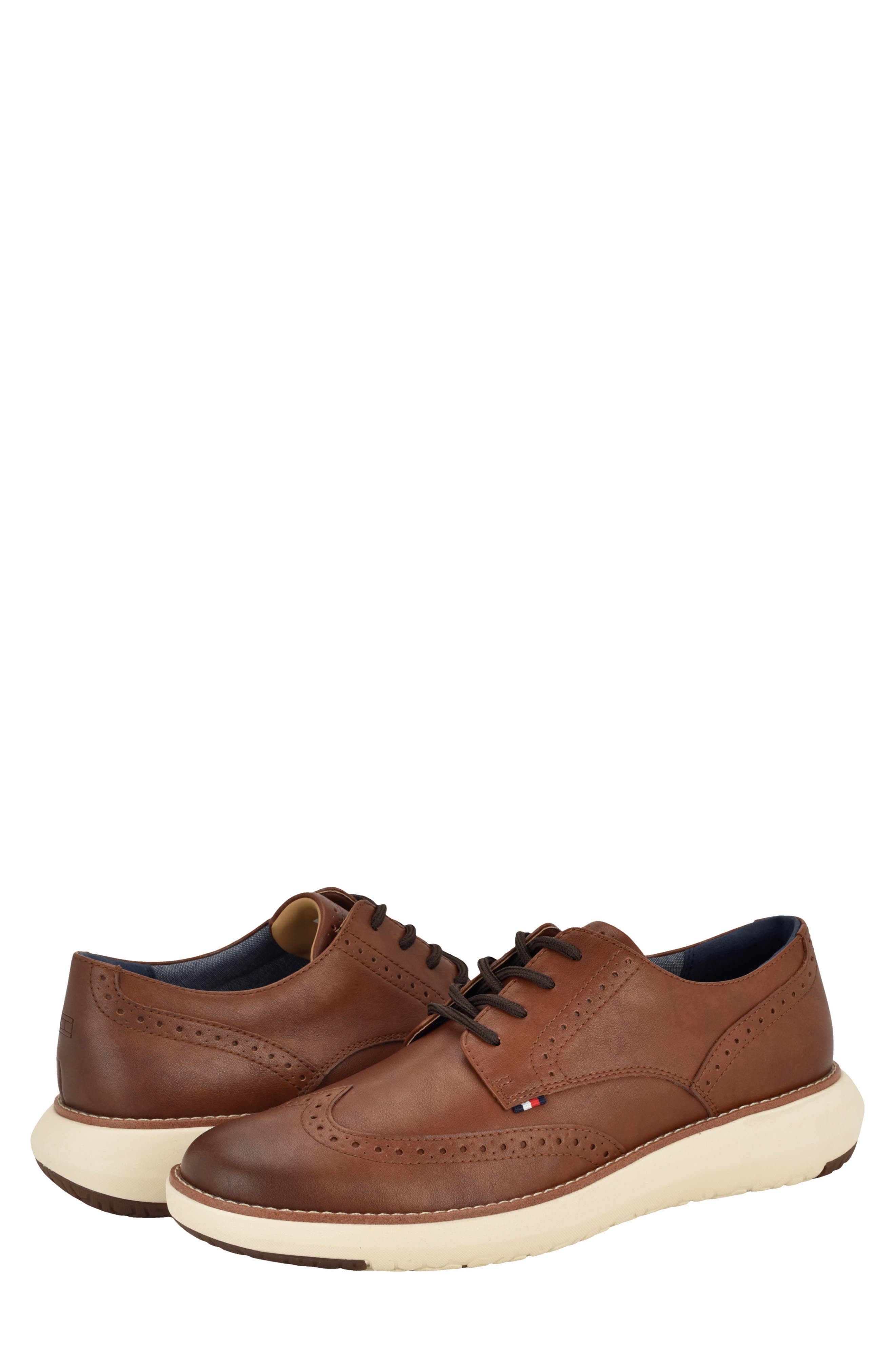Tommy Hilfiger Foyer Wingtip Oxford, Alternate, color, Medium Brown