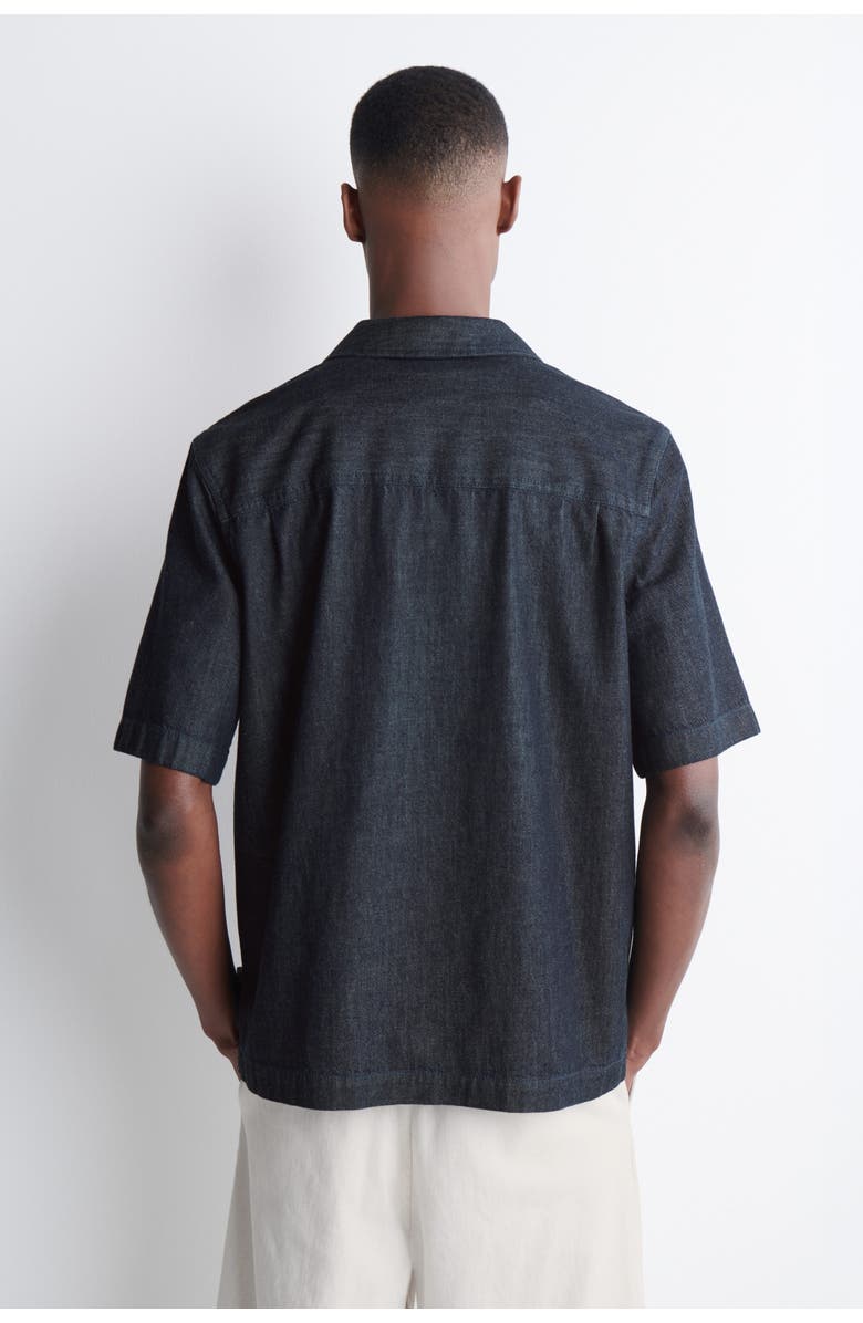 COS Denim Popover Shirt, Alternate, color, Indigo