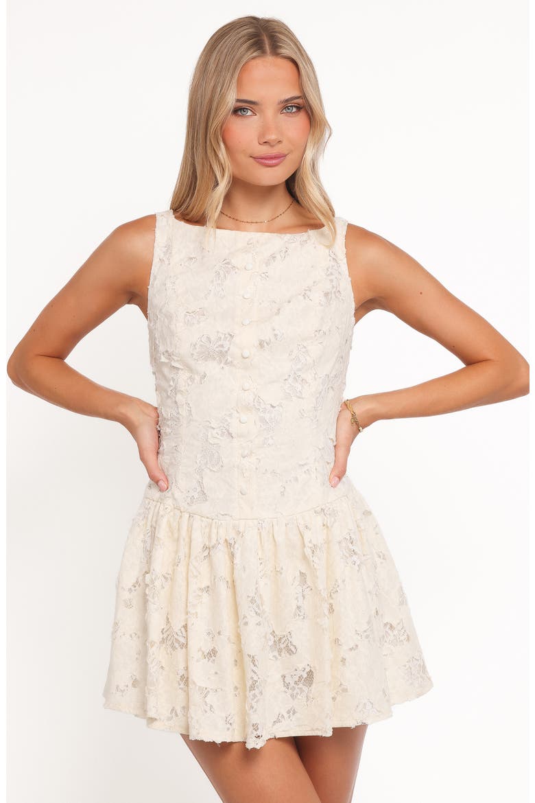 Briar Lace Sleeveless Minidress, Alternate, color, CREAM